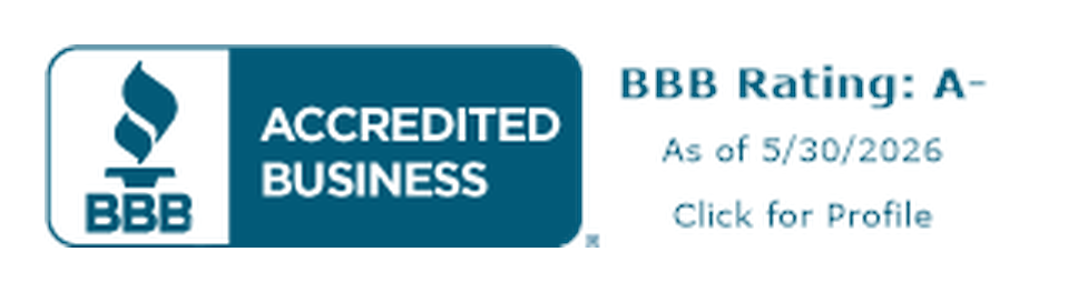 BBB Accredited Business, rating A minus