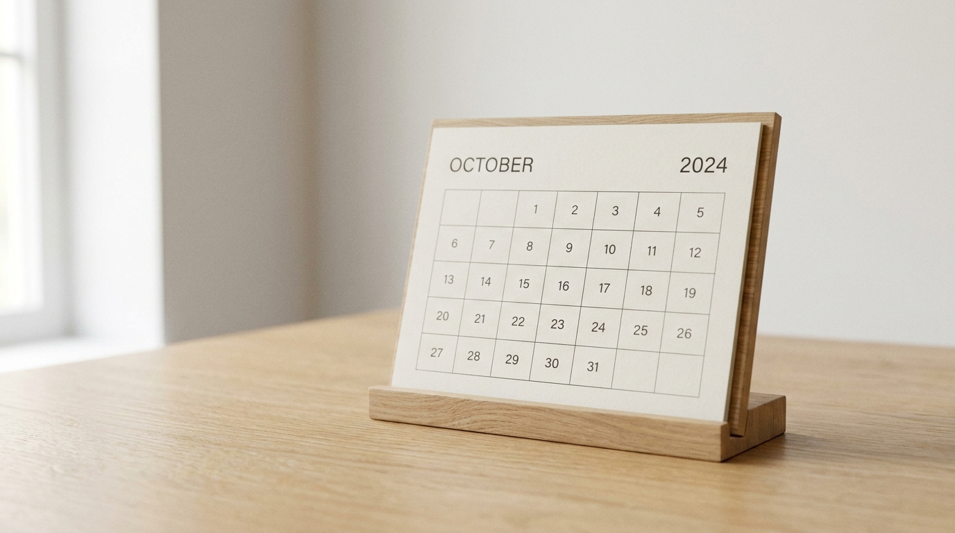 A calendar for scheduling